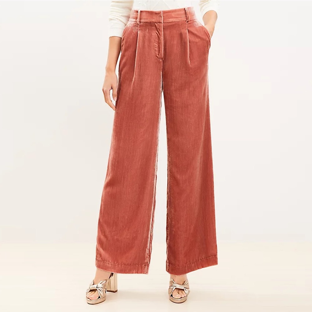 LOFT Terracotta Wide Leg Pants